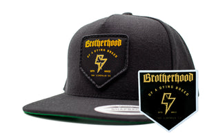 "Lineman Brotherhood Lightning Bolt" Flat Bill Patch Hat