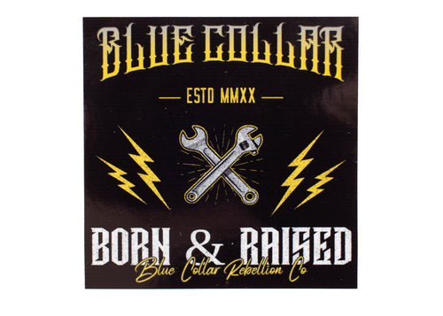 blue collar drink beer Sticker for Sale by RossDillon